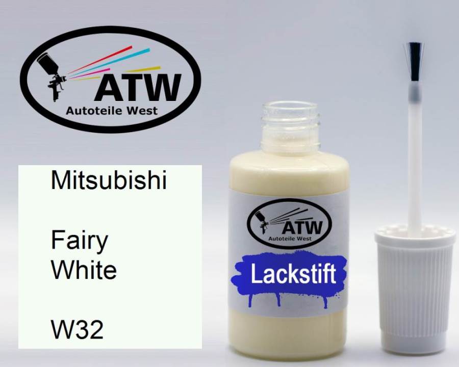 Mitsubishi, Fairy White, W32: 20ml Lackstift, von ATW Autoteile West.